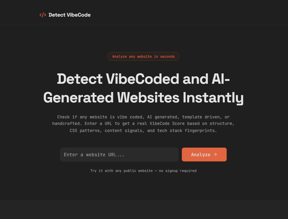Detect VibeCode preview